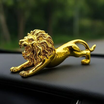 Golden Lion Car Dashboard Decor