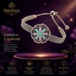 Crystal Flower Bracelet for Women & Girls | Silver-Plated Adjustable Slider Chain Bracelet with Brilliant CZ Diamonds | Elegant Wedding & Party Jewelry | Luxury Gift Box - Image 6