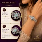 Crystal Flower Bracelet for Women & Girls | Silver-Plated Adjustable Slider Chain Bracelet with Brilliant CZ Diamonds | Elegant Wedding & Party Jewelry | Luxury Gift Box - Image 5