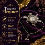 Ratnikaa Crystal Bracelet Watch for Women | Silver Adjustable Slider Chain Watch | Rhinestone Analog Wrist Watch with Dangle Charms | Ethnic Fusion Jewelry Gift - Image 3