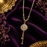 Ratnikaa Gold Crystal Pendant Necklace for Women | Floral Cluster Lariat Necklace with Dangle Chain | Delicate Gold Chain Necklace | Waterproof Tarnish-Free - Image 4