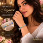 Ratnikaa Luxury Multicolor Crystal Bracelet for Women | Silver-Plated Adjustable Tennis Bracelet | AAA+ Cubic Zirconia | Anti-Tarnish | - Image 2