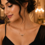 Ratnikaa Gold Plated Floral CZ Pendant Necklace for Women | Elegant Crystal Flower Drop Necklace - Image 2
