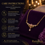 Ratnikaa Gold Plated Floral CZ Pendant Necklace for Women | Elegant Crystal Flower Drop Necklace - Image 5