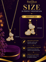 Triple Heart Crystal Pendant Necklace for Women | Gold-Tone Heart Necklace with Sparkling Crystal Detailing - Image 2