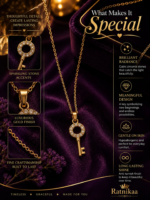 Key Pendant Necklace for Women – 2.5 CM Elegant Crystal Key Design with Sparkling Stone Accents - Image 4