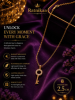 Key Pendant Necklace for Women – 2.5 CM Elegant Crystal Key Design with Sparkling Stone Accents - Image 5