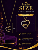Gold-Plated Love Heart Pendant Necklace for Women – Sparkling Crystal Heart Necklace, Elegant Jewelry Gift - Image 2