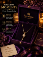 Gold-Tone Crystal Pendant Necklace for Women | Elegant Floral Cluster Design with Graceful Dangling Detail - Image 8