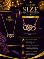 Rose Gold Heart & Infinity Pendant Necklace for Women | Sparkling Crystal Heart Design, Elegant Lightweight Chain, Tarnish-Resistant Finish - Image 2